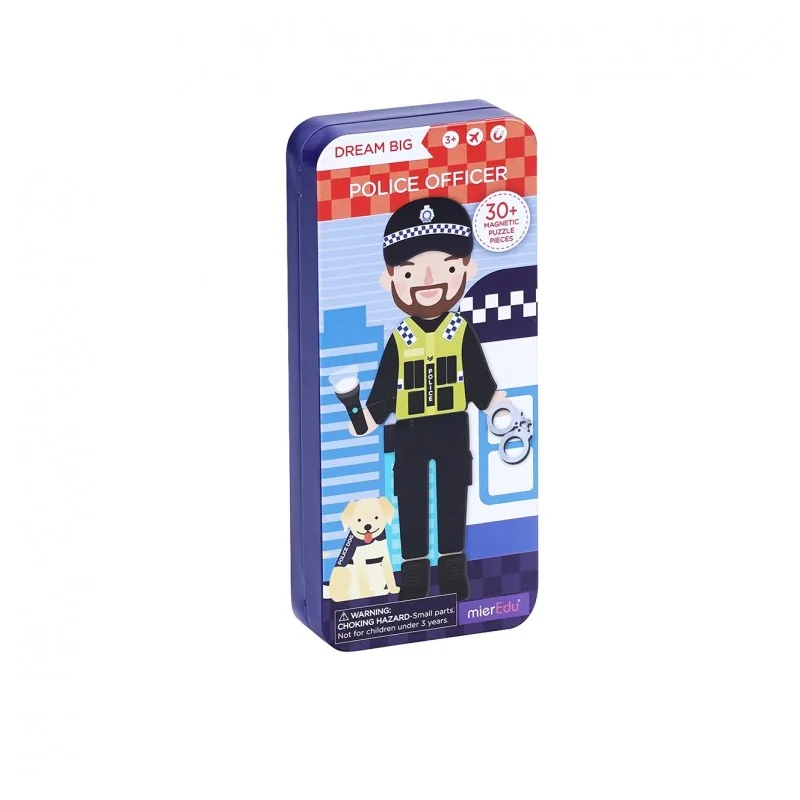 Puzzle enfant MierEdu - Boïte De Puzzle Magnétique - Officier De Police