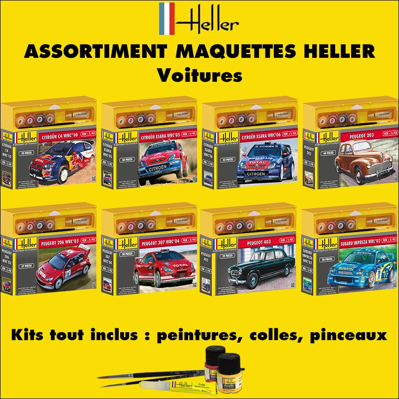 Heller Heller - 20 voitures - ASSORTIMENT 20 MAQUETTES DE