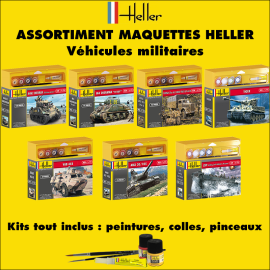  Heller - 20VM - ASSORTIMENT 20 MAQUETTES DE VEHICULES MILITAIRES