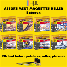  Heller -30bateaux - ASSORTIMENT 30 MAQUETTES DE BATEAUX