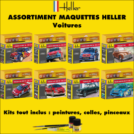  Heller - 50voitures - ASSORTIMENT 50 MAQUETTES DE VOITURES