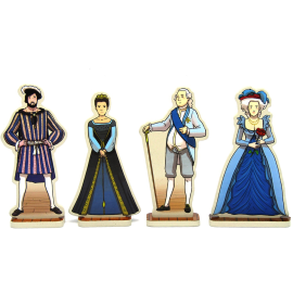 Pack de 4 vive le roi et la reine